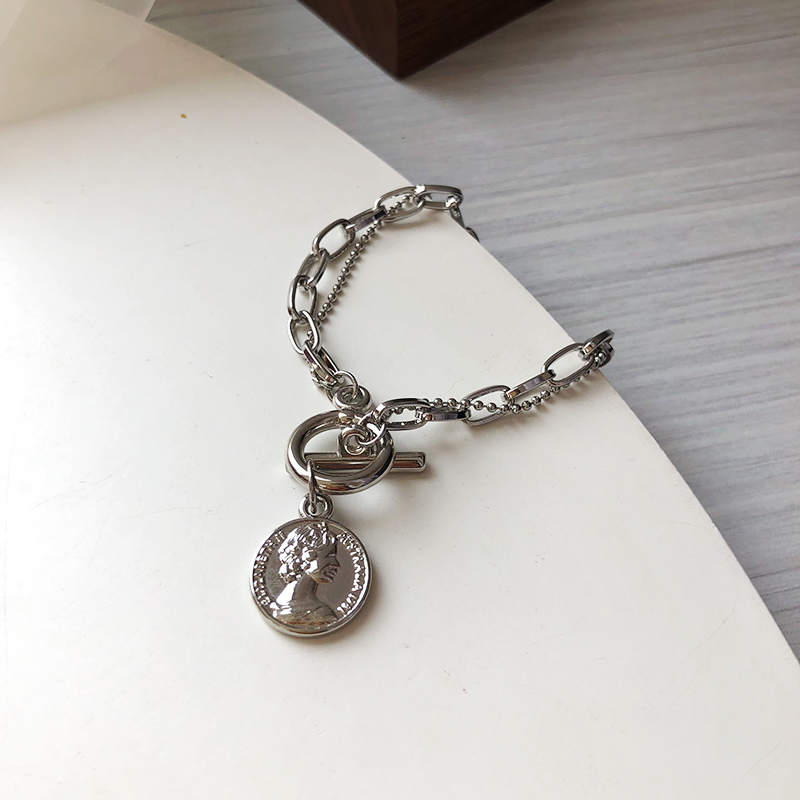 Vòng Đeo Tay đôi Mala Hợp Kim Màu Bạc Phong Cách Punk Cá Tính Dành Cho Cặp Đôi | BigBuy360 - bigbuy360.vn