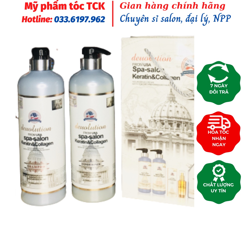 [HÀNG CHÍNH HÃNG] DẦU GỘI XẢ DEVOLUTION SPA SALON HƯƠNG THƠM PHỤC HỒI TÓC HƯ TỔN MỀM MƯỢT CHỐNG RỤNG TÓC