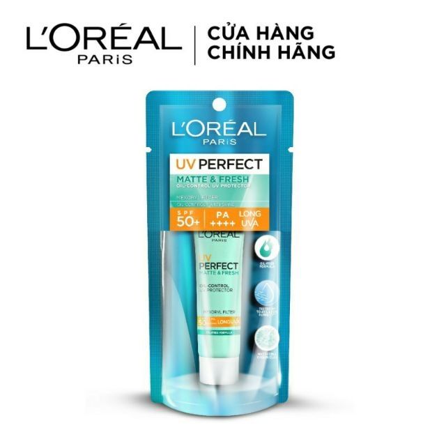 Kem chống nắng L'Oreal kiềm dầu trắng sáng 15ml