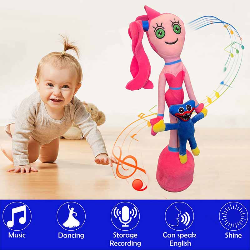 Poppy Playtime Huggy Wuggy Plush Toy Cactus Dance Toy Soft Stuffed Doll Singing Recording Talking Plushie Toys