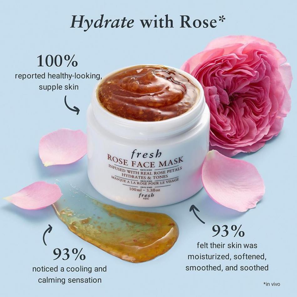 Mặt nạ hoa hồng dưỡng ẩm Fr.esh Rose Face Mask 15ml