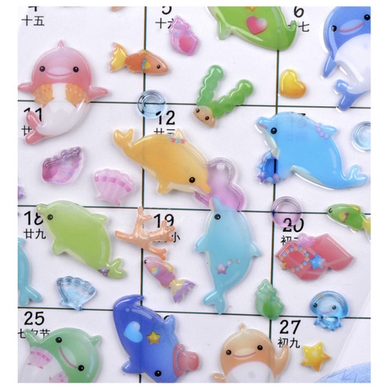 BỘ NHIỀU HÌNH sticker ĐẠI DƯƠNG CÁ MẬP BABY SHARK cho bé trai bé GÁI hình dán 3D vừa chơi vừa học phát triển trí tuệ