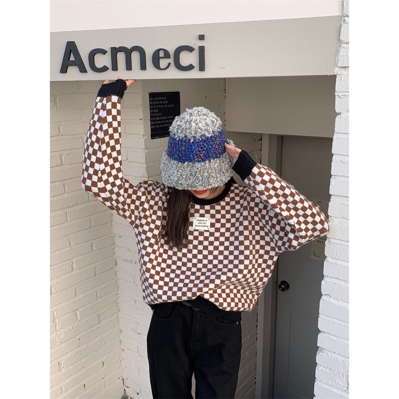 NRVP Áo Sweater Dệt Kim Dài Tay Thiết Kế Mới Thời Trang Theo Phong Cách Hàn Quốc Cho Nữ