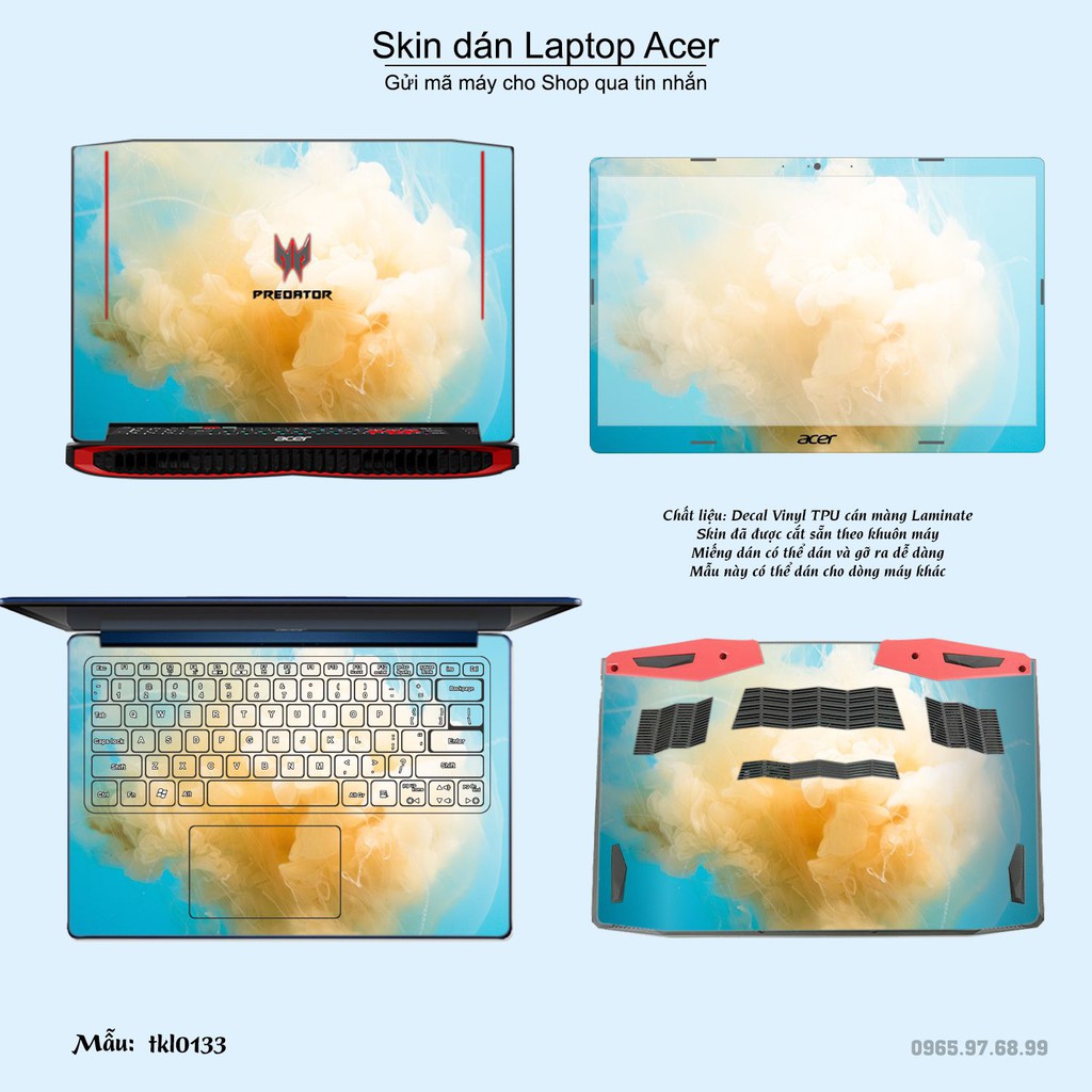 Skin dán Laptop Acer in hình thiết kế nhiều mẫu 3 (inbox mã máy cho Shop)