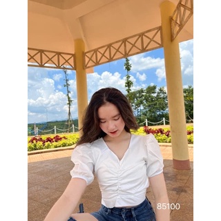 🎈 áo kiểu voan dún ngực