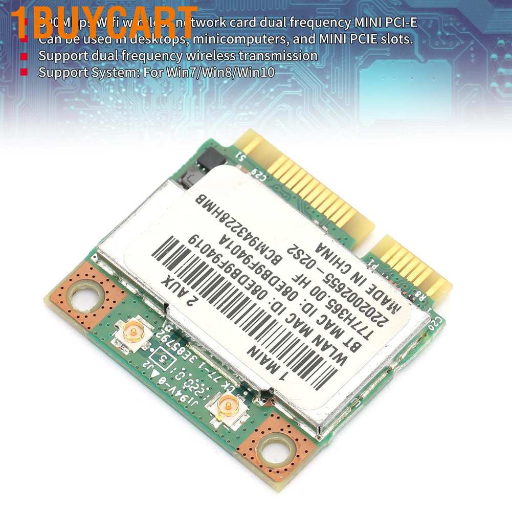 1buycart Wireless Card Dual Band 2.4g / 5g Wifi Bt4.0 For Pc Win7 / Win8 / Win10