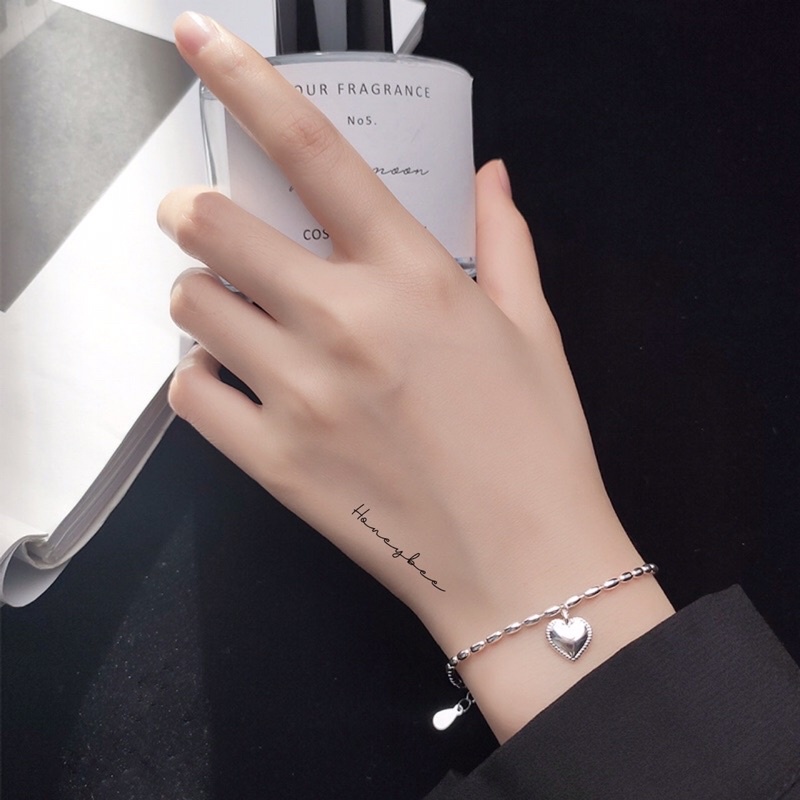 LẮC TAY BẠC 925 TIM NHỎ XINH  DÀNH CHO BẠN GÁI - TIỆM BẠC NÀNG THƠ