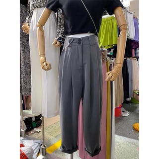 Quần baggy vải cạp cao (ảnh thật shop chụp)