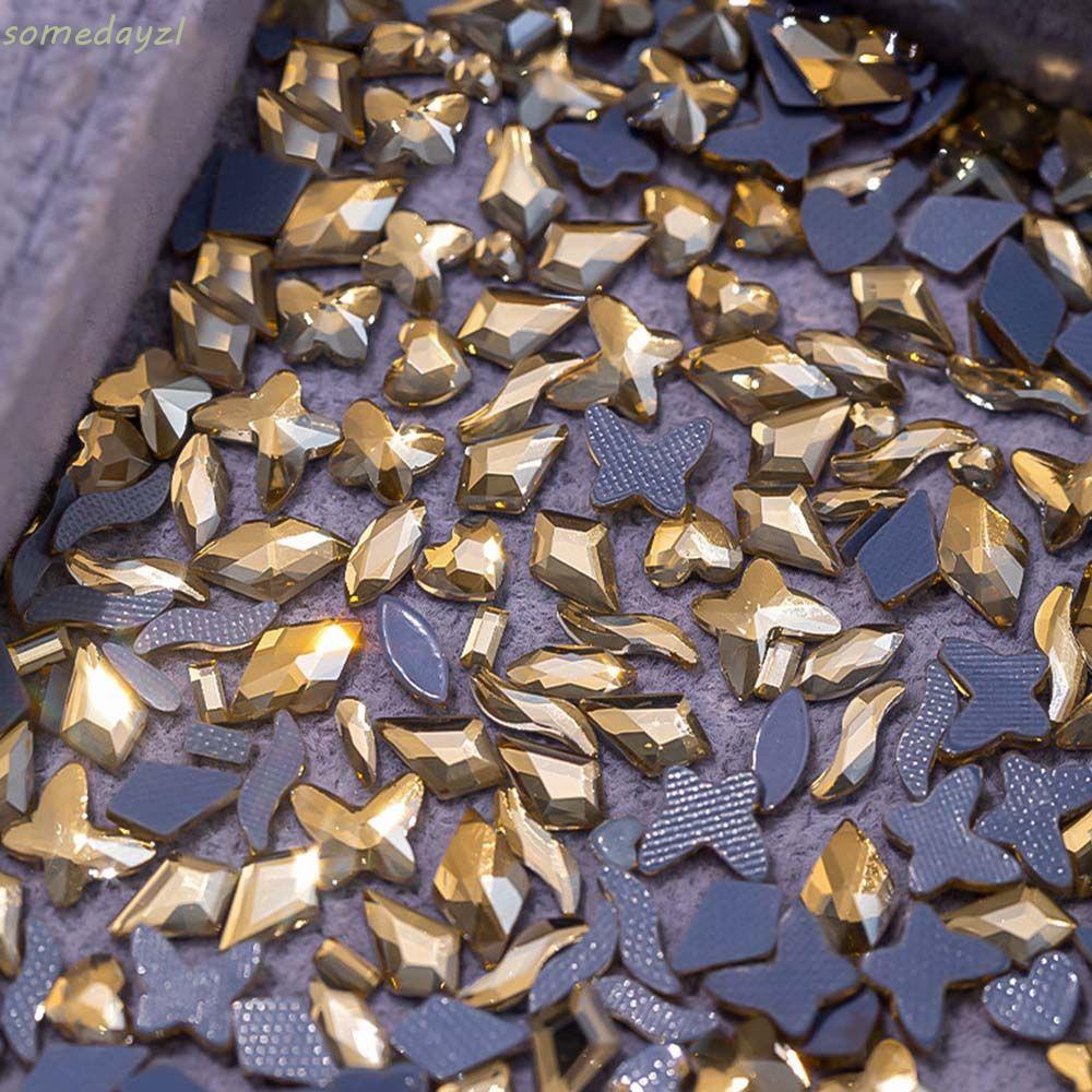 Móng Tay Bất Đối Xứng SOMEDAYZL|Bộ Phụ Kiện Trang Trí Móng Tay 3D Nhiều Màu Thời Trang Charms