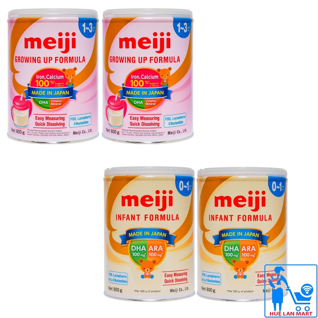 Combo 2 hộp sữa bột Meiji nhập khẩu số 0 9 hộp 800g mẫu mới date 2024-