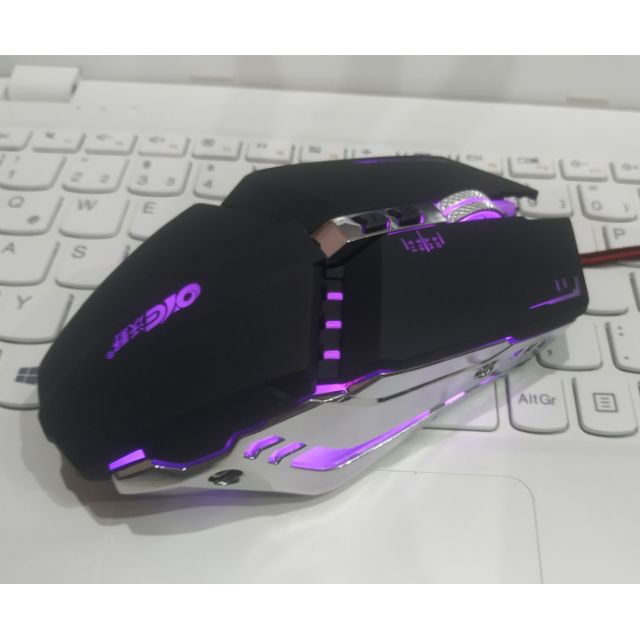 💖💖Chuột Gaming Hãng OYE X800 3200dpi 7D ( Đen Bạc ) có hỗ trợ phần mềm tùy chỉnh DPI, LED chuyên nghiệp.