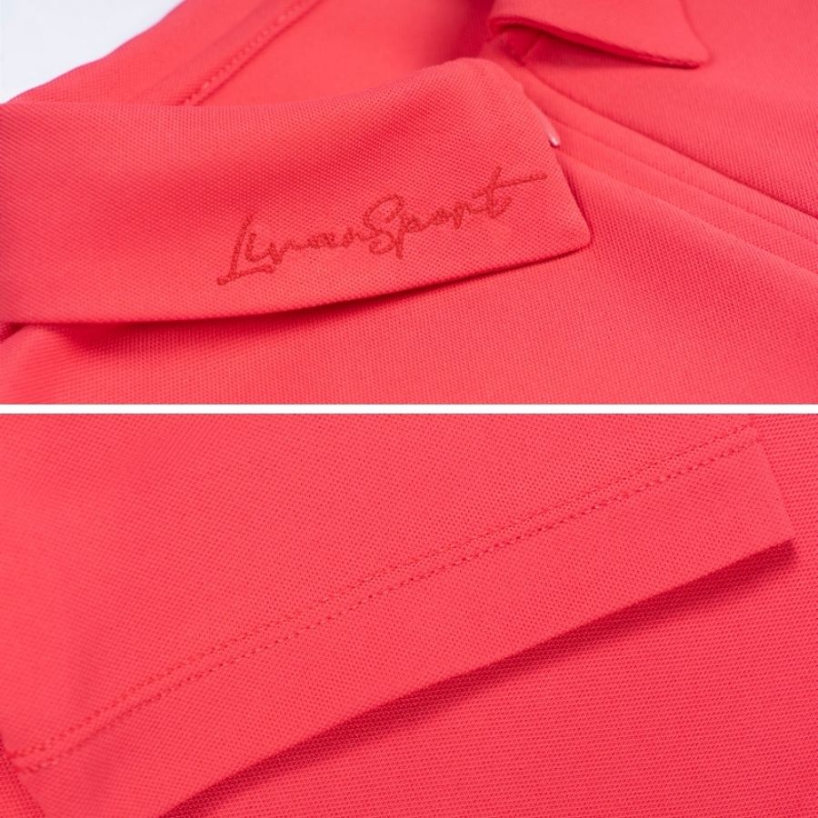 Áo Polo Nữ Livan Sport Cool Lux Màu Hồng Fiery Rose Thanh Lịch Chống Nhăn Nhàu Kháng Khuẩn Cao Cấp