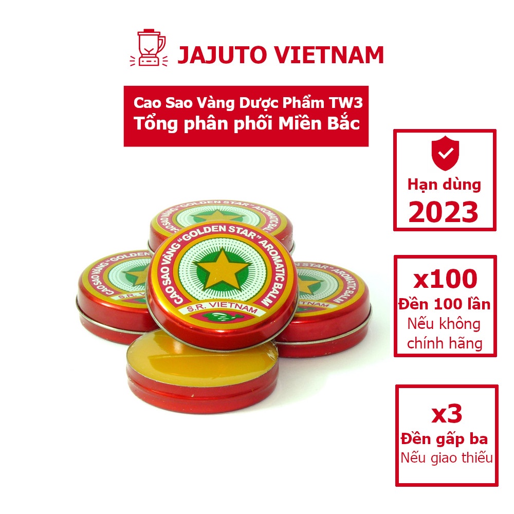 Cao sao vàng TW3, hộp 3gram - đặc sản làm quà giảm đau nhức, đau bụng, say tàu xe, đuổi côn trùng muỗi cắn