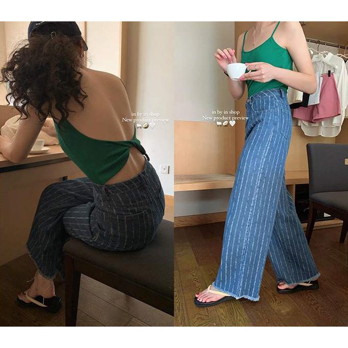 Áo Croptop Hai Dây Xoắn Lưng Hàn Quốc, Dáng Basic Siêu Hot, Freesize Dưới 55Kg, Có Quà Tặng Kèm