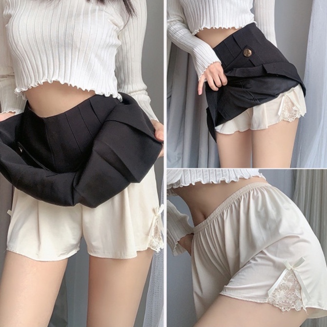 Quần đùi nữ bigsize mặc nhà, quần đùi phối nơ quyến rũ