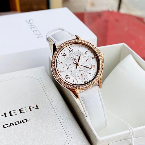 ĐỒNG HỒ NỮ CASIO SHEEN SHE-3062PGL-7AUDF -chống nước độ sâu 50m bảo hành toàn quốc