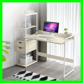 BÀN LÀM VIỆC LIỀN KỆ SÁCH, BÀN HỌC KÈM GIÁ SÁCH, CÓ NGĂN KÉO (KÍCH THƯỚC 122x40x110cm)