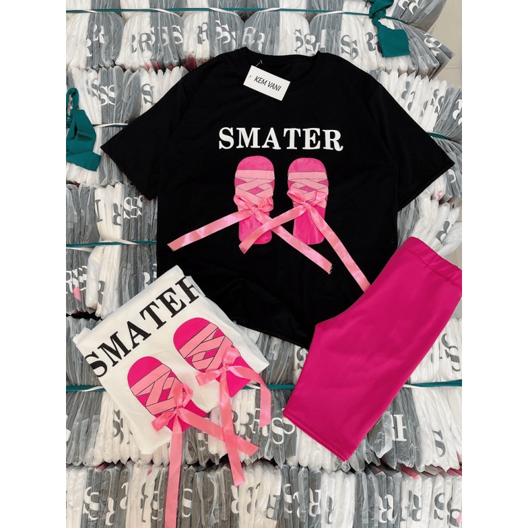 (Free Ship) SÉT BỘ ÁO ĐÔI GIÀY CHẤT THUN CO GIÃN SIÊU HOT MM HHp Fashion