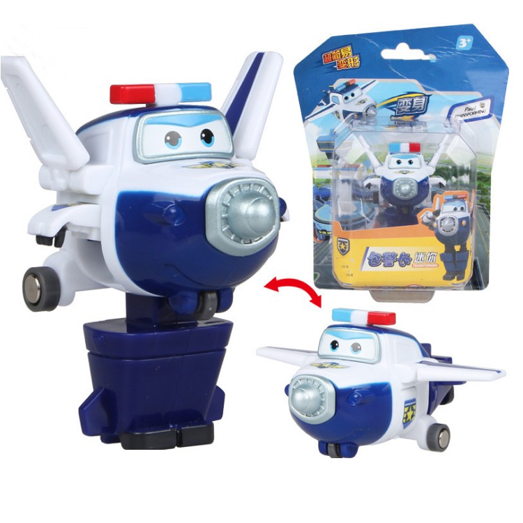 Mô hình máy bay cảnh sát paul mini đồ chơi trẻ em super wings đội bay siêu đẳng