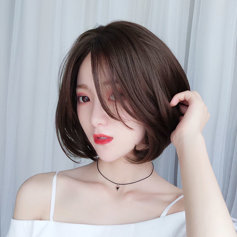 Bộ Tóc Giả Bob Ngắn Xoăn Tự Nhiên Toàn Diện Dành Cho Nữ