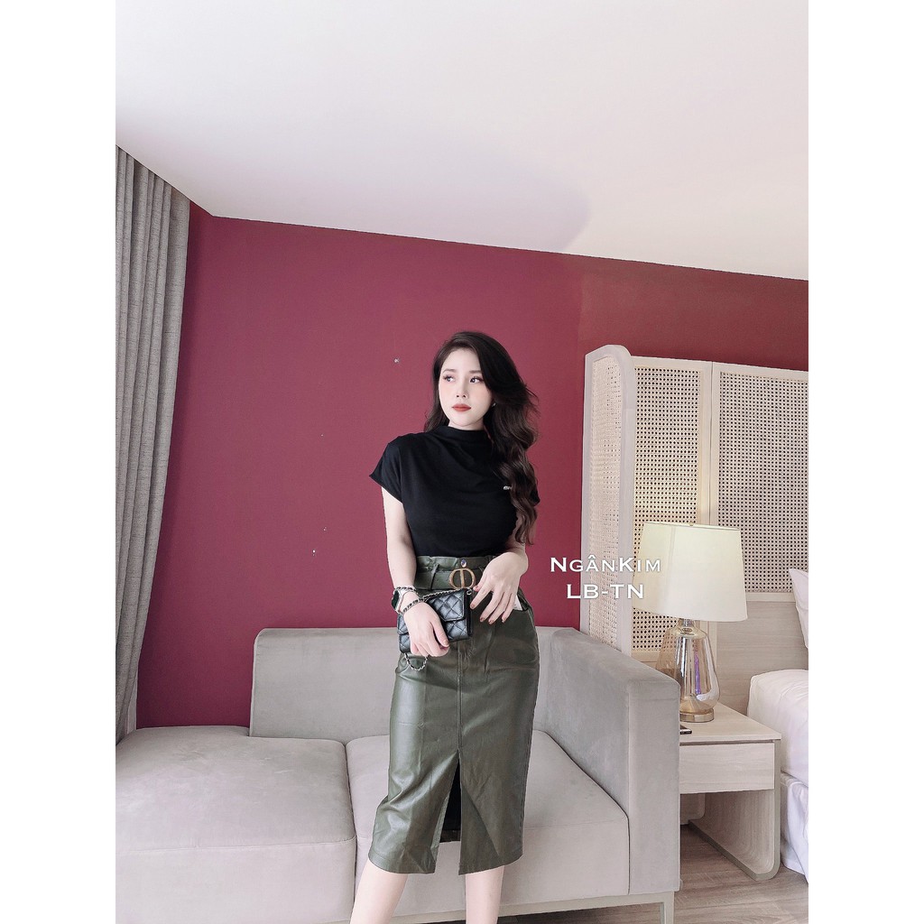 Chân váy da dáng dài - kèm đai - Form đẹp | BigBuy360 - bigbuy360.vn