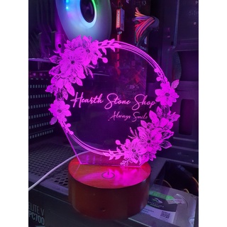 Đèn ngủ trang trí 3d biển hiệu shop-rev01