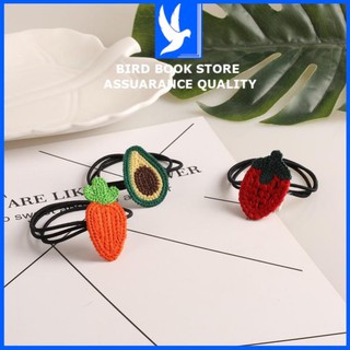 Thun buộc tóc cột tóc len hoa củ quả