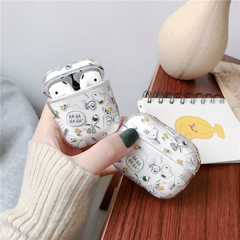 Vỏ Bảo Vệ Hộp Đựng Tai Nghe Airpods 1 / 2 / 3 Hình Snoopy Dễ Thương Ốp