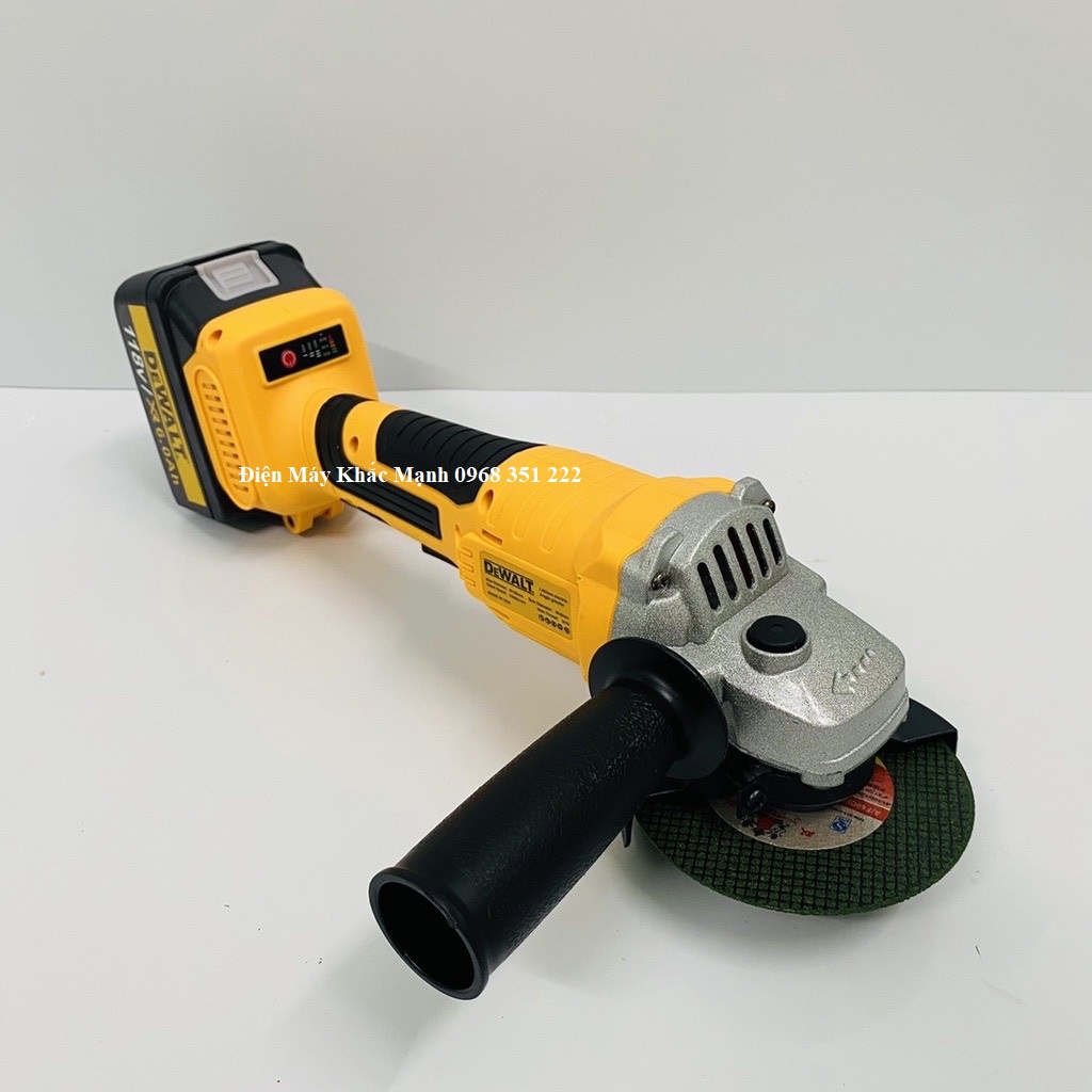 Máy Mài Pin DeWaLT Cao Cấp - Tặng Bộ Lam Xích, Động Cơ Không Chổi Than ( Công Tắc Bóp)