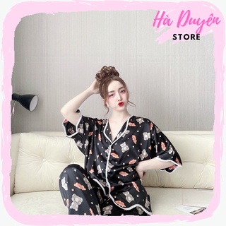 Đồ bộ pijama lụa Satin Cao cấp hàng chuẩn Big size 50-70kg