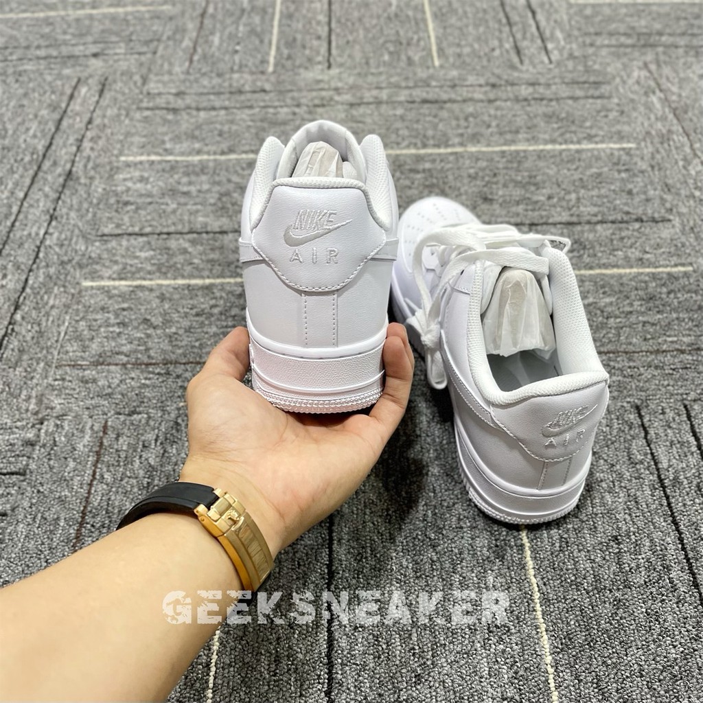 [GeekSneaker] Giày Thể Thao - Sneaker Trắng Air Force 1 -  AF1 All WHITE  NGuyên bản - SC - Đế Air - Gót Vuông | BigBuy360 - bigbuy360.vn