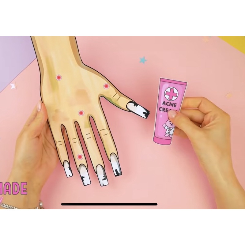 Bộ làm nail bằng giấy ❤️