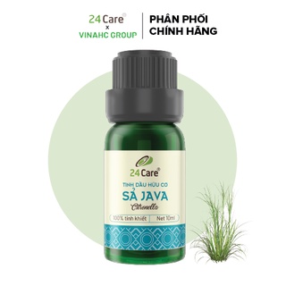 [MUA 1 TẶNG 1] Tinh dầu Sả Java 24Care nguồn gốc thiên nhiên 10ml - thơm phòng, đuổi muỗi