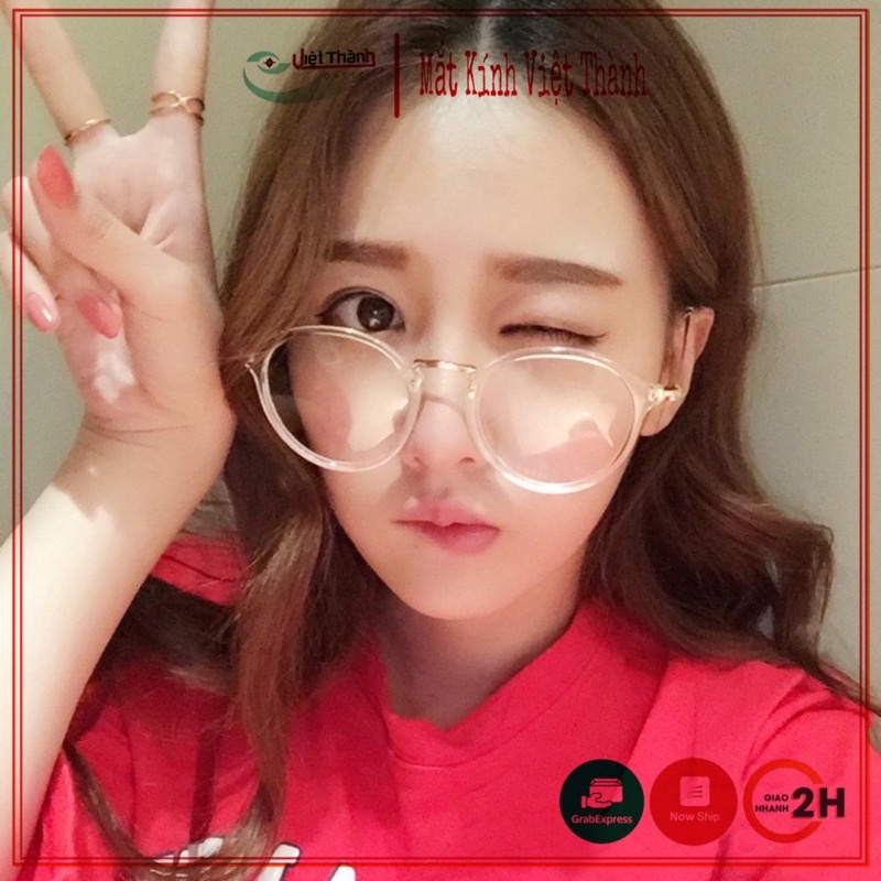 Kính Có Độ Cận Thời Trang Kiểu Dáng Mắt Tròn Bầu Teen Học Sinh HOT