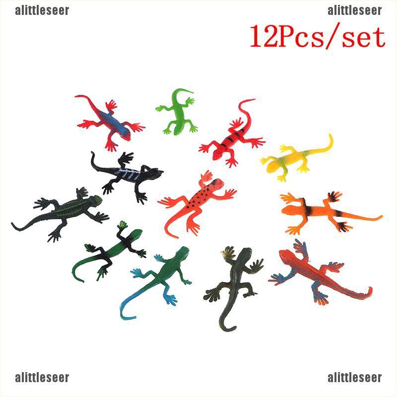 LIZARD Set 12 Đồ Chơi Thằn Lằn Nhựa Cho Bé
