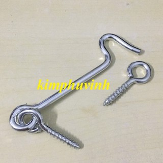 2 BỘ 10CM - MÓC CỬA, MÓC CỬA SỔ, MÓC GIÓ 1T
