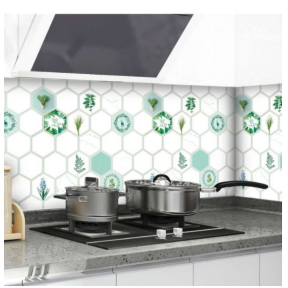 1 mét decal giấy dán bếp tráng nhôm ô bắc âu keo sẵn