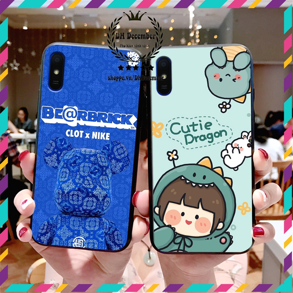 Ốp lưng Xiaomi REDMI 9A in hình 3D lucky, gấu Brick xinh xắn - KHÔNG NÊN BỎ LỠ
