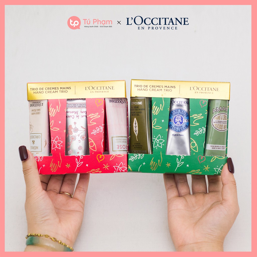 Bộ Sản Phẩm 3 Kem Dưỡng Da Tay L'occitane Trio De Cremes Mains