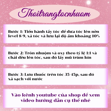 Thuốc Nhuộm Tóc (Nhẹ Mùi) Màu Đỏ Lửa - Kèm Oxy trợ nhuộm và dụng cụ nhuộm - Thoitrangtocnhuom