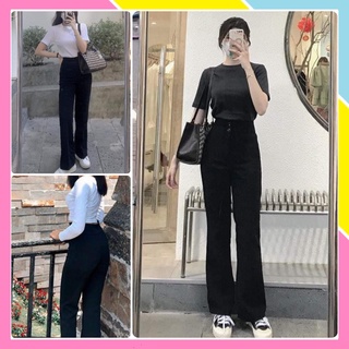 Quần tây nữ ống loe cạp cao dáng dài Vải jean co giãn tôn dáng nâng mông ôm eo cao cấp giá rẻ