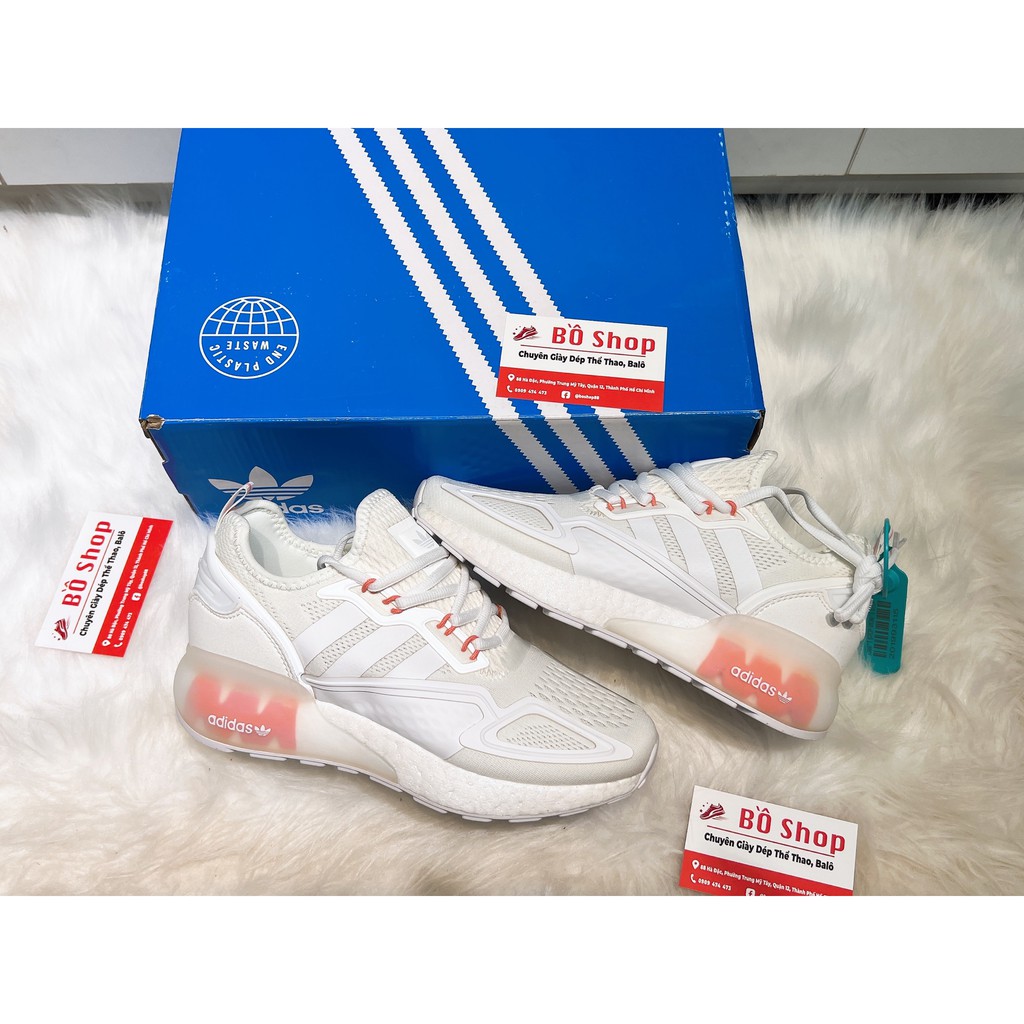 GIÀY THỂ THAO NAM NỮ ADIDAS ZX 2K BOOST CLOUD WHITE SUPPLIER COLOUR (FULL BOX+ HÌNH THẬT+PHỤ KIỆN)