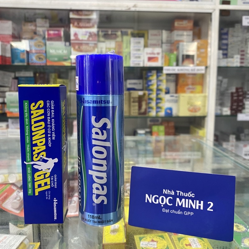✅ [Chính Hãng] Salonpas Xịt , Gel giảm đau Jet Spray CHAI XỊT , Tuýp gel