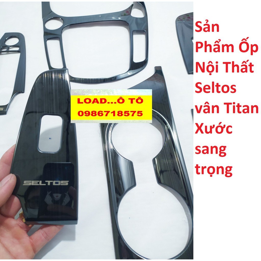 Ốp Nội Thất Titan KIA Seltos 2023-2020 Bộ 5,6 chi tiết