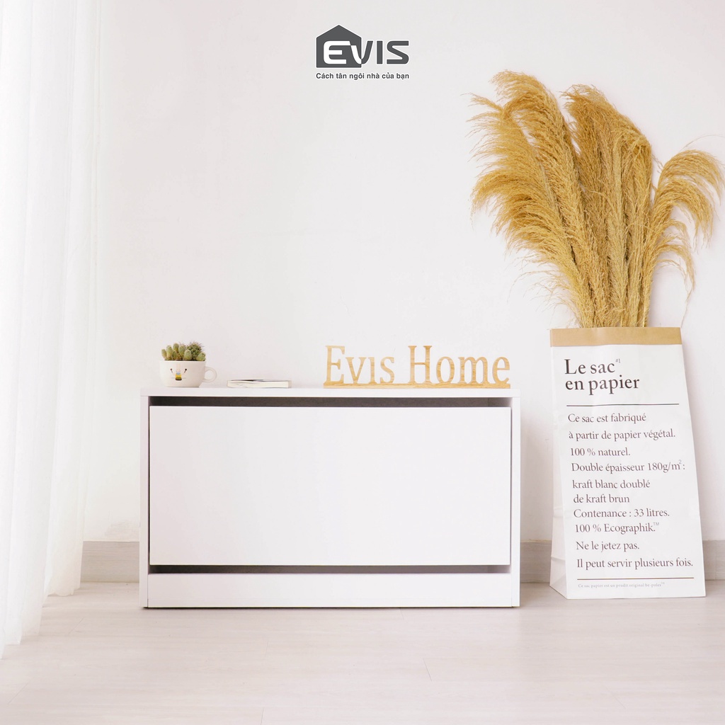 Tủ Giày Dép Evis Home - Kiểu Dáng 1 Ngăn Nhỏ Gọn - Thiết Kế Kết Hợp Ghế Ngồi Tiện Nghi Hiện Đại