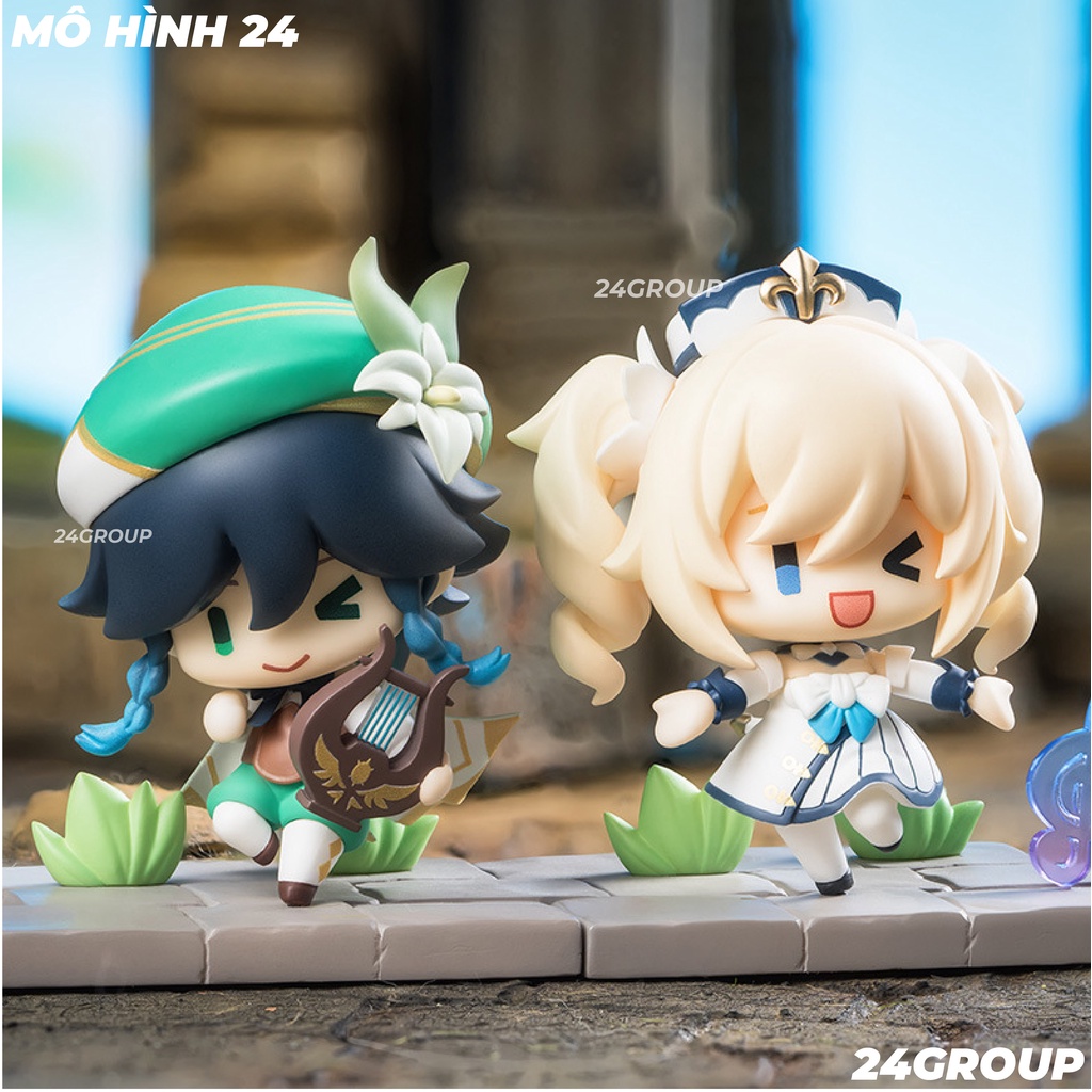 ✔️ Mô hình đồ chơi tượng nhân vật game Genshin Impact các hệ Diluc Ragnvindr klee venti fishil kaeya barbara Pegg chibi