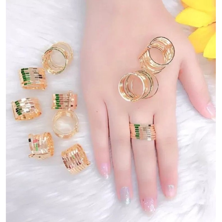 Nhẫn Nữ Xi Men Mạ Vàng 18K - Lokalo - Đổi Trả Trong Vòng 07 Ngày - Tặng Kèm Hộp Trang Sức