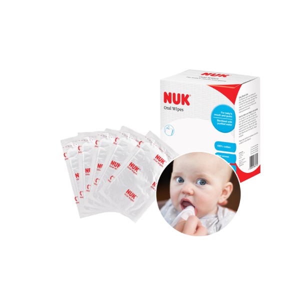 Hộp 25 khăn vệ sinh miệng lau răng Nuk NU66075