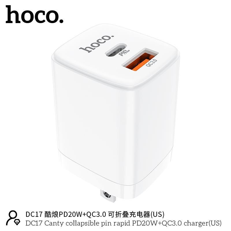 Củ sạc nhanh Hoco DC17 cho Iphone, Android (Chính hãng, BH 1 năm)