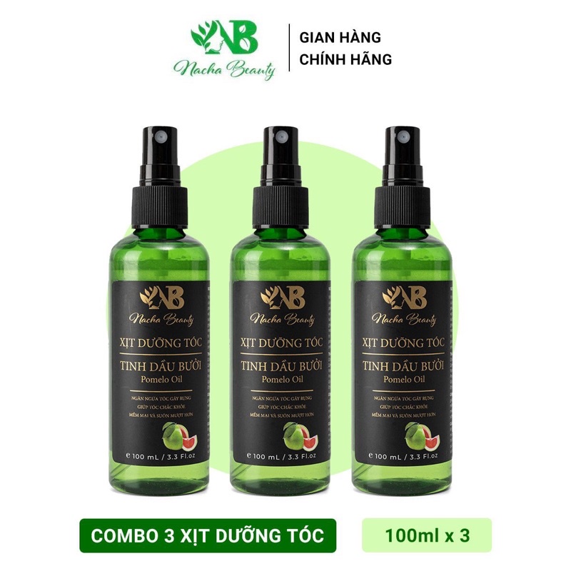 COM 3 Dưỡng tóc tinh dầu vỏ bưởi Pomelo Nacha Beauty 100ml